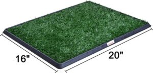 Love this new grass pad potty area. Makes potty training for a litter easy and easy on their paws.